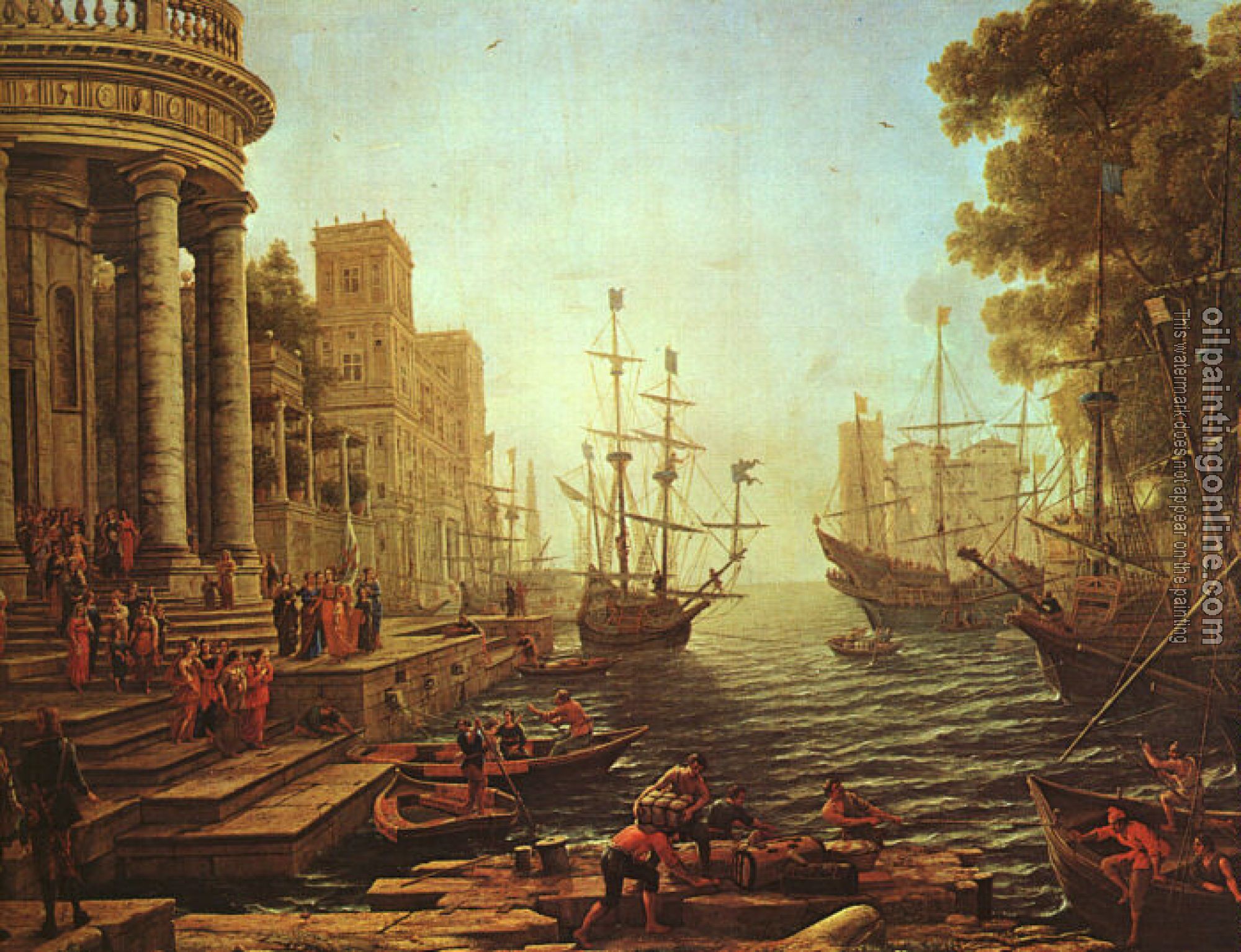 Lorrain, Claude - Port Scene with the Embarkation of St Ursula